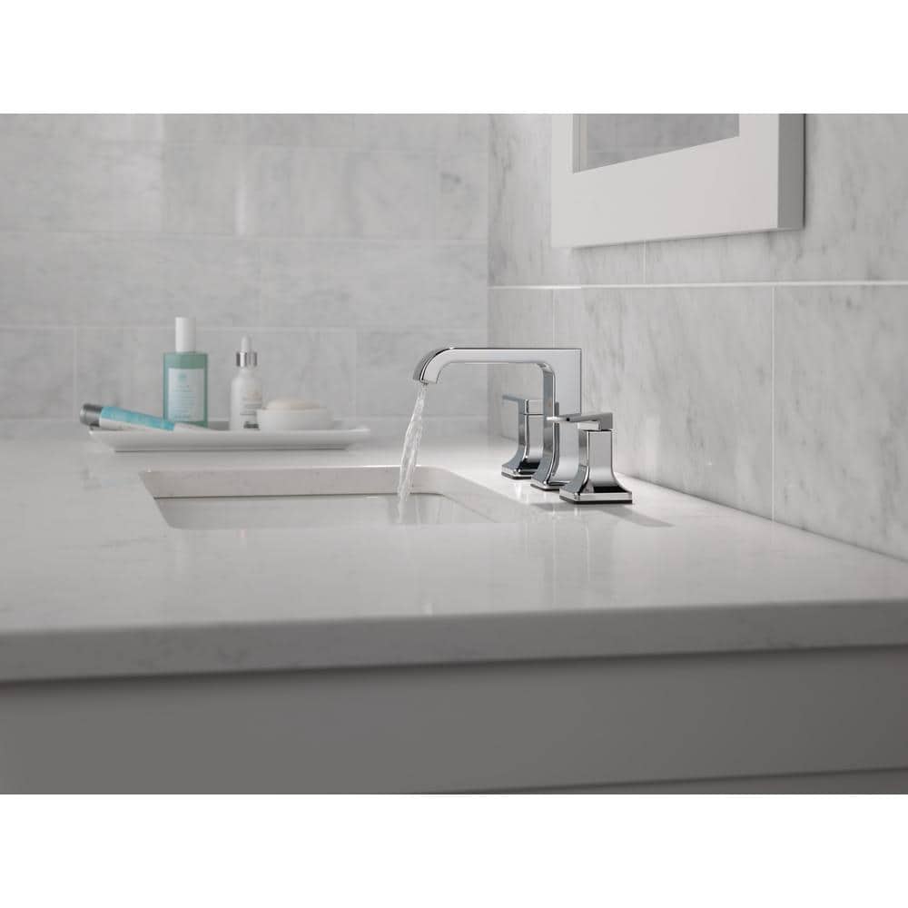 Velum Polished Chrome Widespread Bathroom Faucet with Drain Assembly