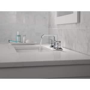 Velum 8 in. Widespread Double Handle Bathroom Faucet with Drain Kit Included in Chrome