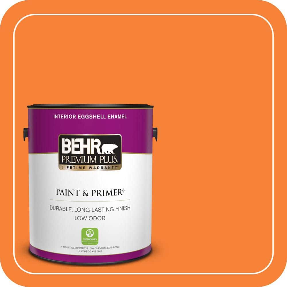 1 gal. #230B-6 Orange Burst Eggshell Enamel Low Odor Interior Paint & Primer price history on PriceWatchPro