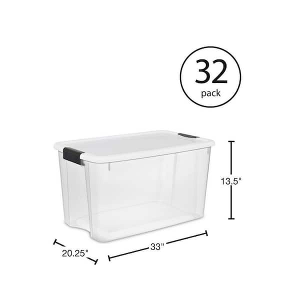 Sterilite 116 Quart Clear Stackable Latching Storage Box