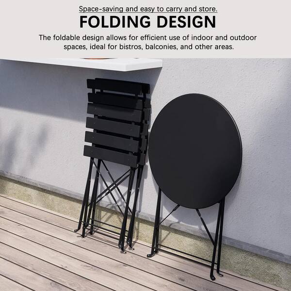 テーブル・チェア・ハンモック BRUNT EDGEPAD 3HANDRED 25 BLACK Clihome 3-Piece Wicker Patio Conversation Set with Black