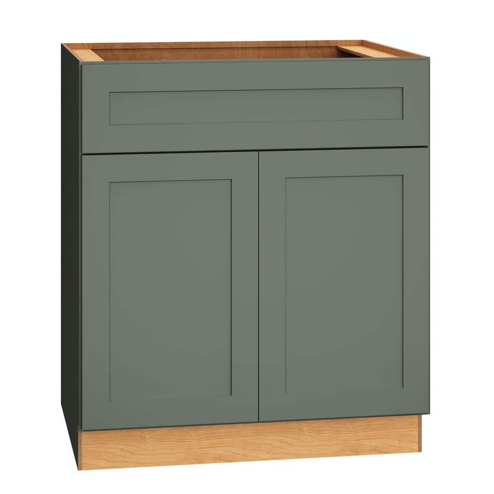 QuickShip Cottage 30 in. W x 24 in. D x 34.5 in. H Assembled Plywood Shaker Base Kitchen Cabinet in Conifer price history on PriceWatchPro
