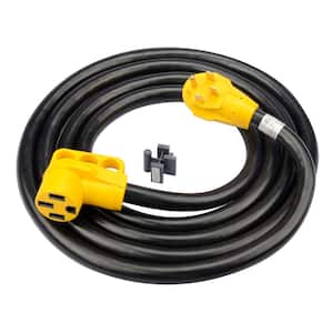 15 ft. 6/3 AWG + 8/1 AWG 15 ft. 125/250-Volt 50 Amp with Handles (14-50P/14-50R ) STW VELCRO ETL RV Extension Cord