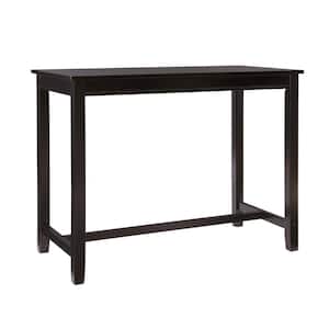Concord Black 47.25" x 23.75" x 36"H Counter Height Pub Table