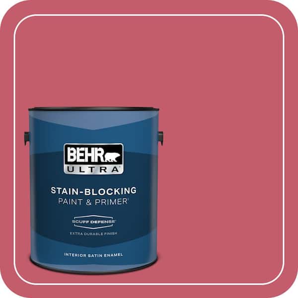 BEHR ULTRA 1 gal. #MQ4-01 Candy Drop Extra Durable Satin Enamel Interior Paint & Primer