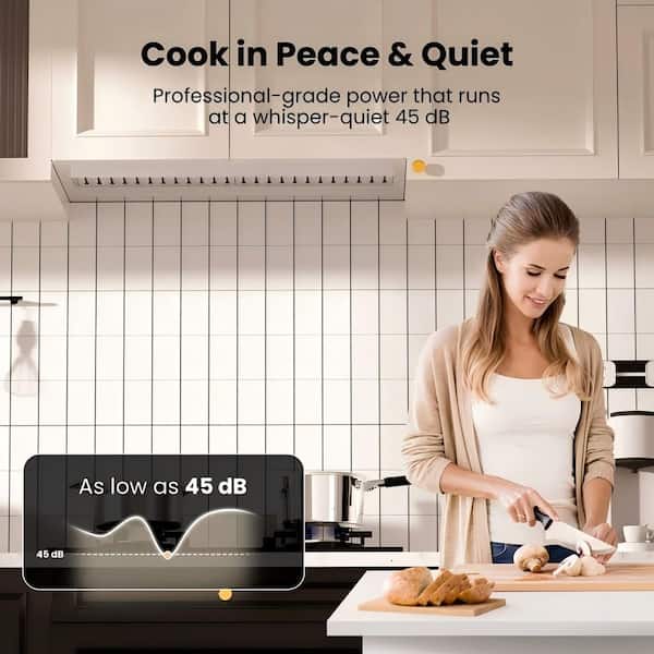 30 in. 900 CFM Convertible Ducted to Ductless Insert Range Hood in Stainless Steel w/ 10-Year Warranty and Push Control