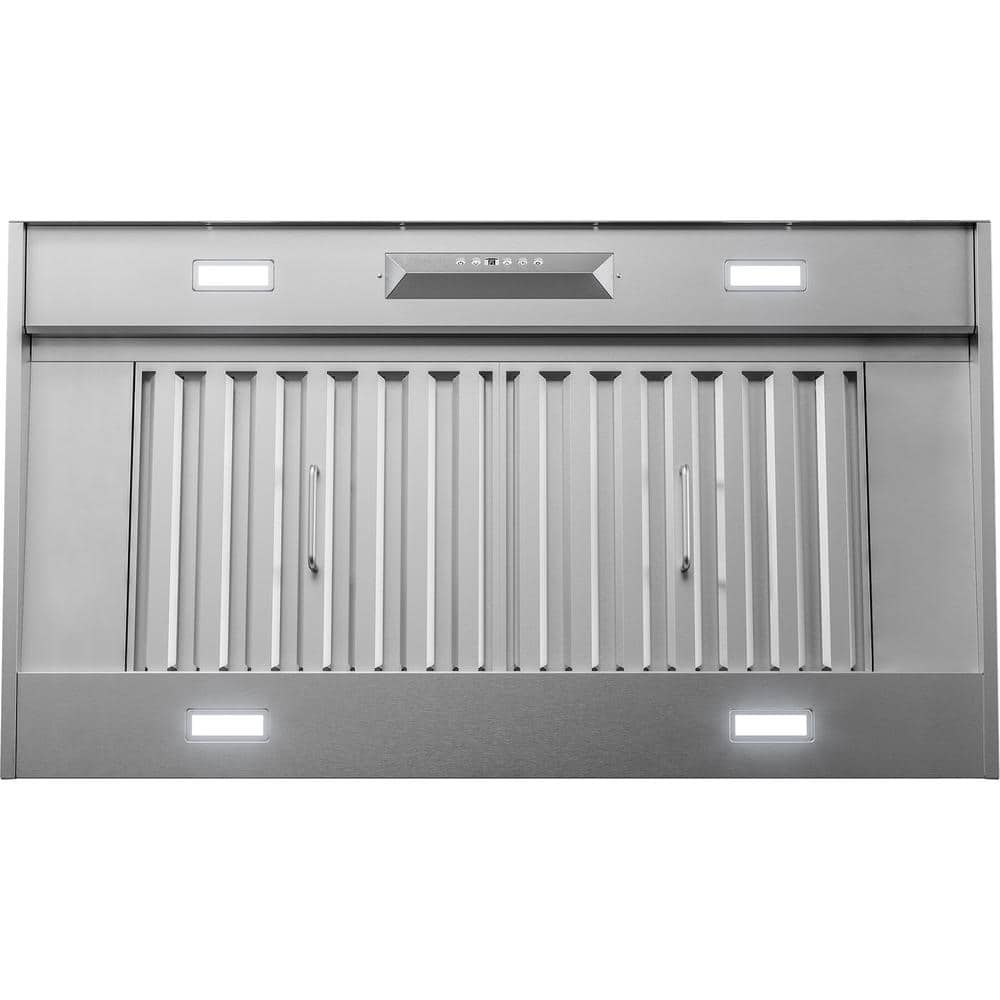 Monsoon II 42 in. 1200 CFM Insert Mount Range Hood with LED Light in Stainless Steel