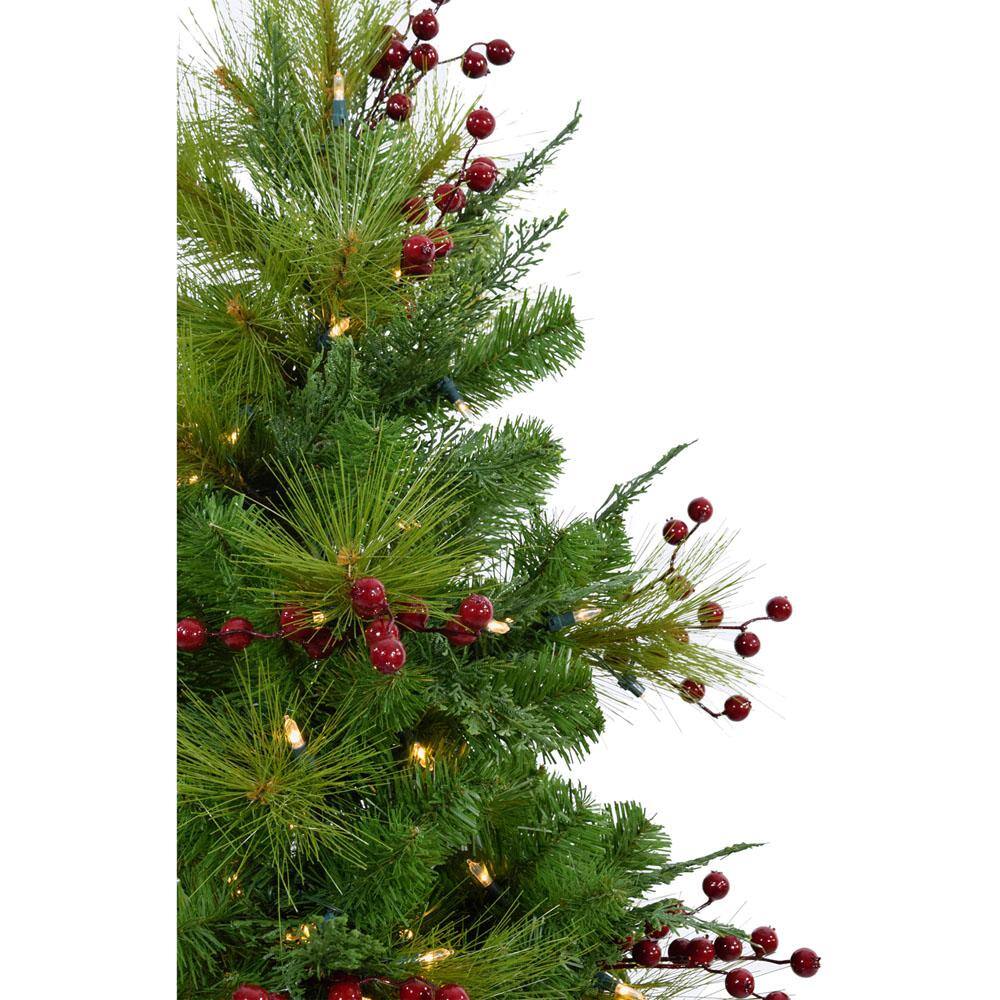 24" White Pine Tabletop Christmas Tree with LED Lights