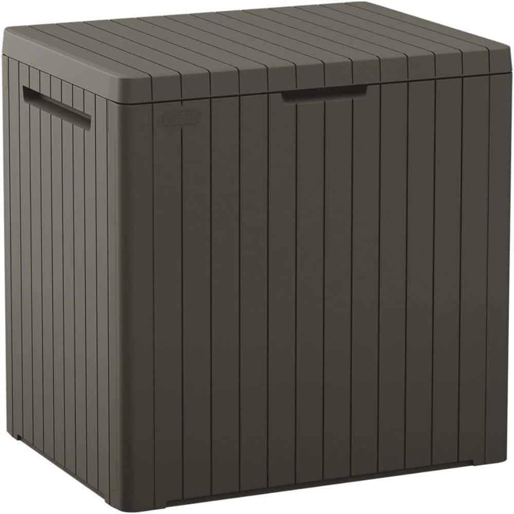 30 Gallon Resin Outdoor Storage Box and Patio Furniture Side Table for Pool and Garden Accessories, Taupe price history on PriceWatchPro