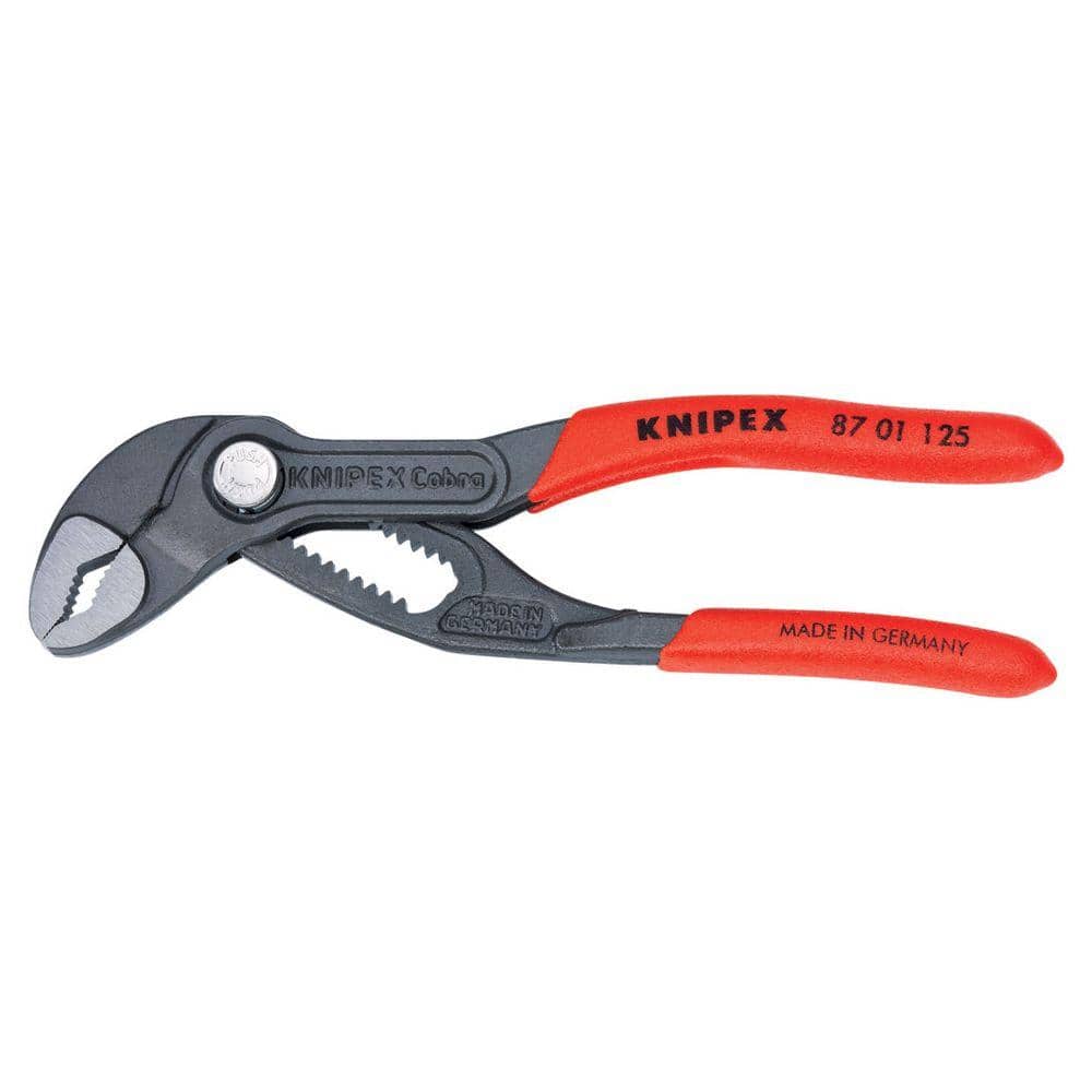 KNIPEX Heavy Duty Forged Steel 5 in. Mini Cobra Pliers with 61 HRC Teeth 01 125 SBA - The Home Depot