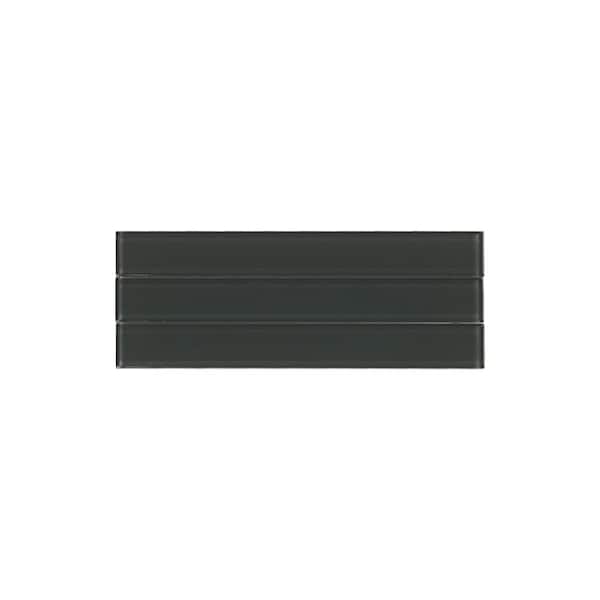 SpeedTiles Thyme Dark Green 3 in. x 8 in. x 5 mm Glass Peel and Stick Wall Tile (6 sq. ft./Pack)