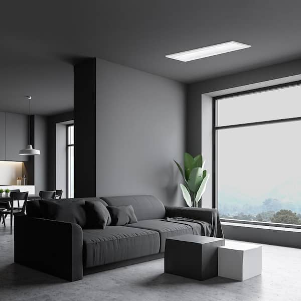 6 in. x 2 ft. 950 Lumens Dimmable White Integrated LED Flat Panel Ceiling Flush Mount Fixture with Color Change 5CCT