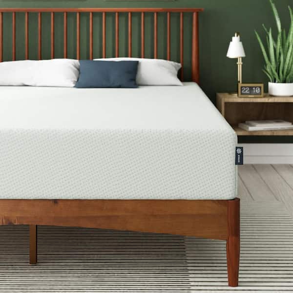 Queen Medium Green Tea Optimum Memory Foam 10 in. Mattress