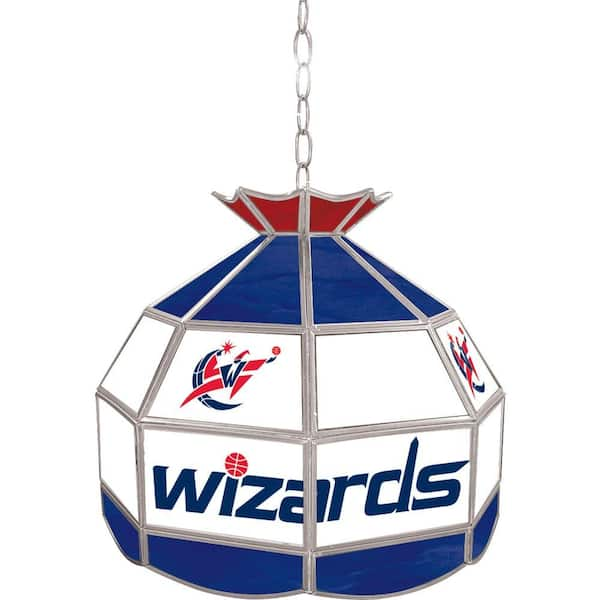 Trademark Washington Wizards NBA 16 in. Nickel Hanging Tiffany Style Lamp