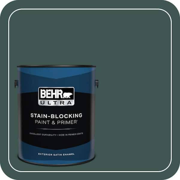 BEHR ULTRA 1 gal. Home Decorators Collection #HDC-CL-21A Dark Everglade Satin Enamel Exterior Paint & Primer