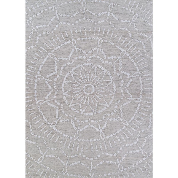 Couristan Timber Coppe Wheat 6 ft. x 10 ft. Indoor/Outdoor Area Rug