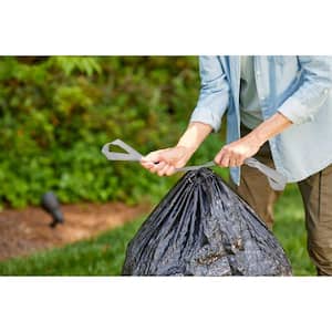 33-39 Gal. Black Heavy Duty Drawstring Trash Bags (50-Count) - For Outdoor and Yard Waste