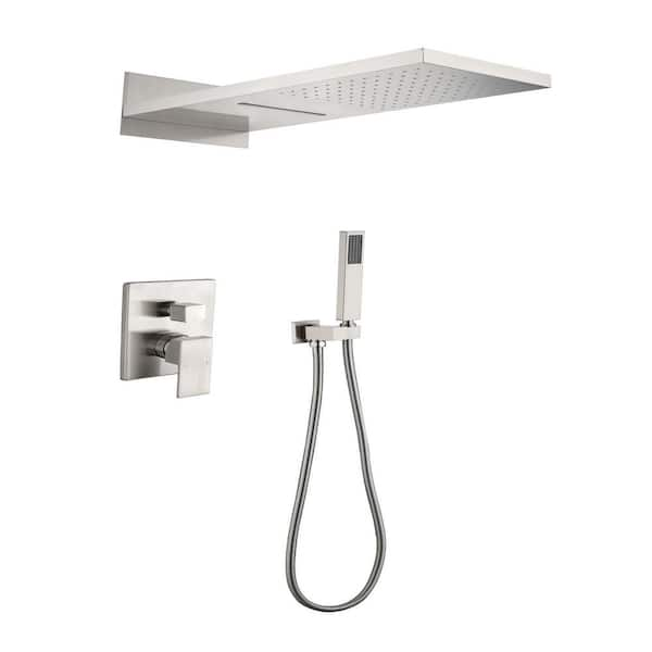 Lukvuzo 3-Spray Wall Mounted Dual Shower Heads with Hand Shower with ...