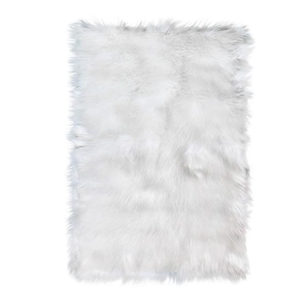 Super Area Rugs Serene Silky Faux Fur Fluffy Shag Rug Light Brown 4' x 6'  Sheepskin SAR-SER01-LIGHT-BROWN-4X6-SHAPED - The Home Depot