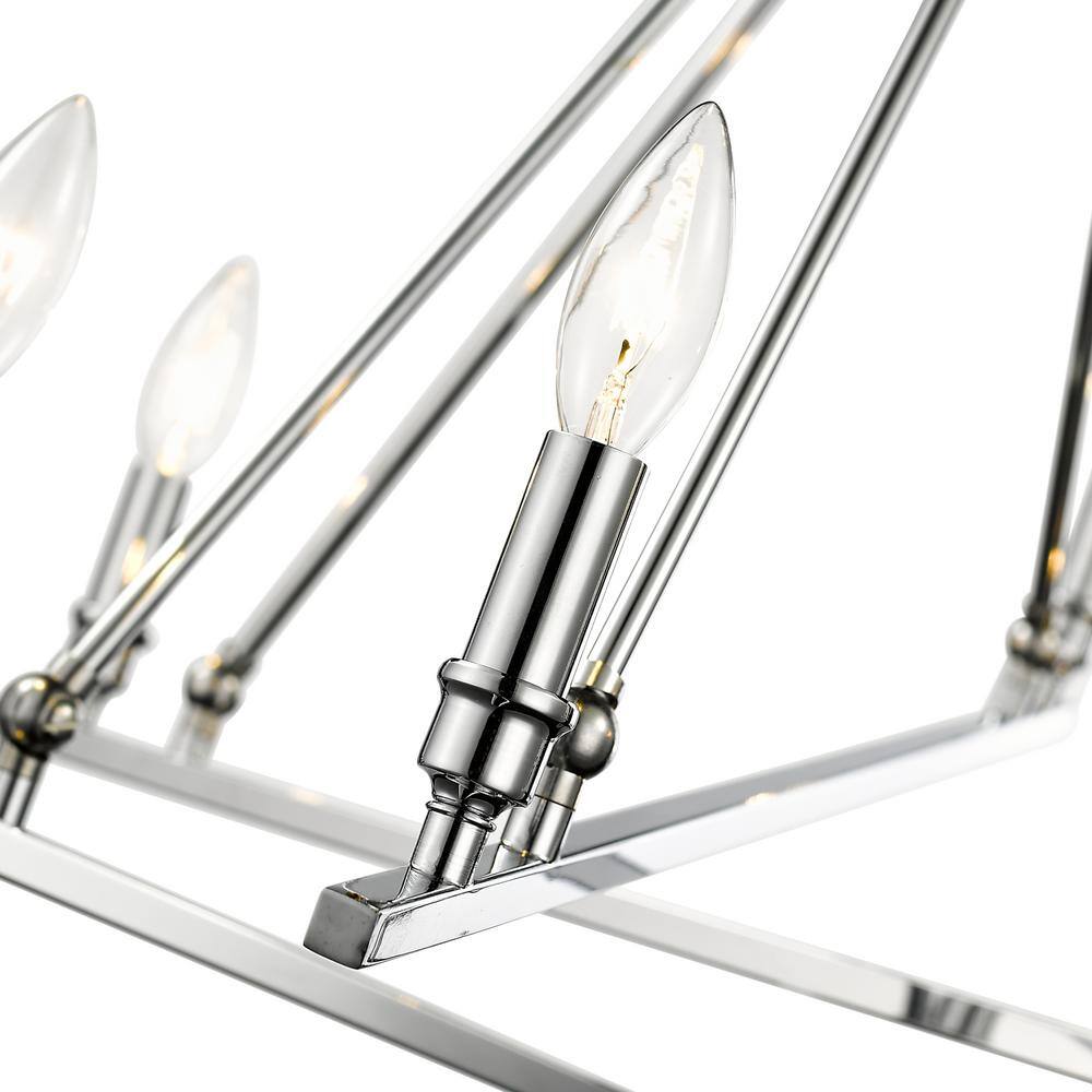 Garvin 27'' Chrome 6-Light Steel Chandelier
