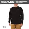 Milwaukee Men's Large Black Cotton/Polyester Long-Sleeve Hybrid Work T-Shirt 604B-L