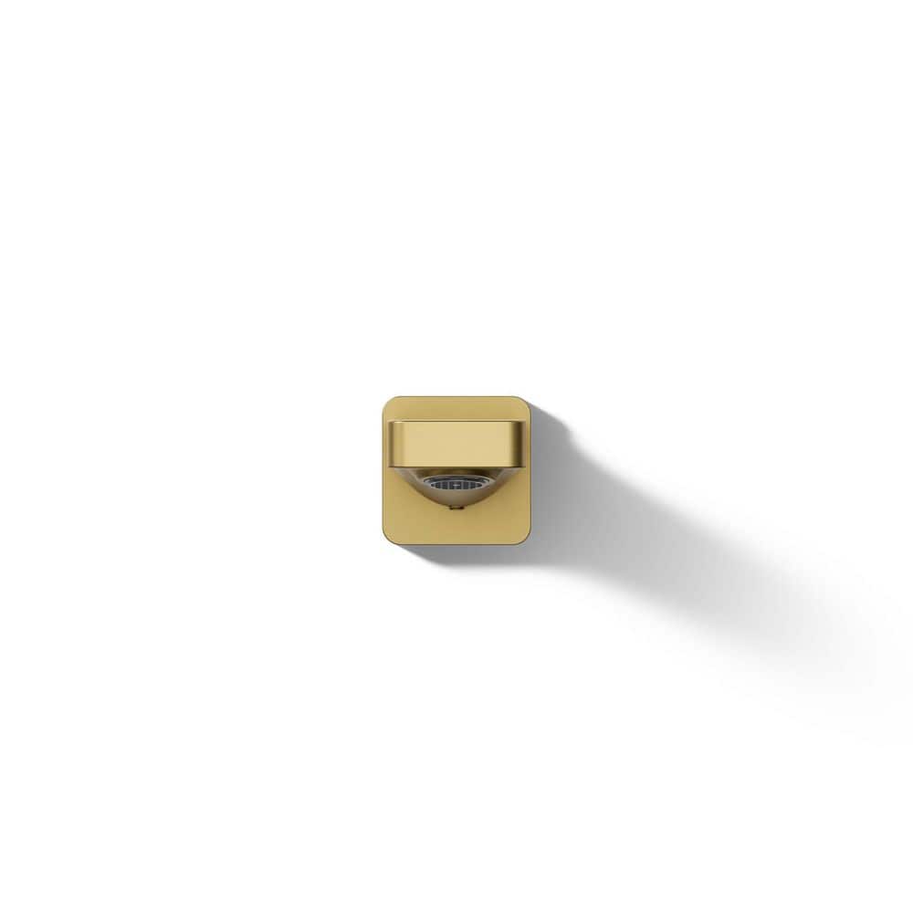 Vibrant Brushed Brass Wall-Mounted Tub Spout with Diverter
