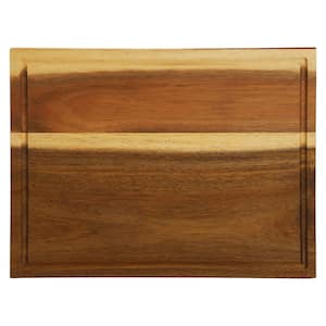 15.5 x 12 Inch Acacia Wood 1.5 Inch Thick Carving and Cutting Board with Juice Groove