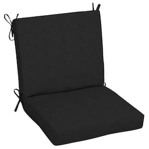 Oak Cliff 22 x 40 Sunbrella Canvas Black Mid Back Outdoor Dining Chair Cushion