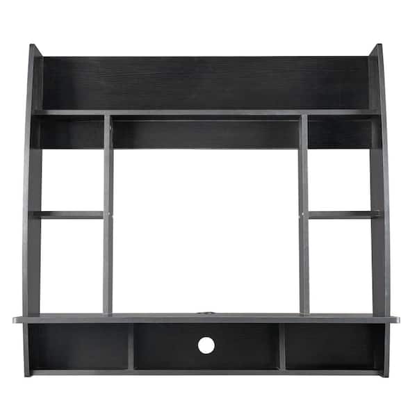Outopee 42 in. W Black Retangular Wall Mount Floating Desk