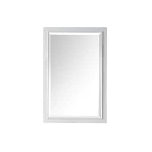24 in. x 36 in. Framed Wall Mirror in White