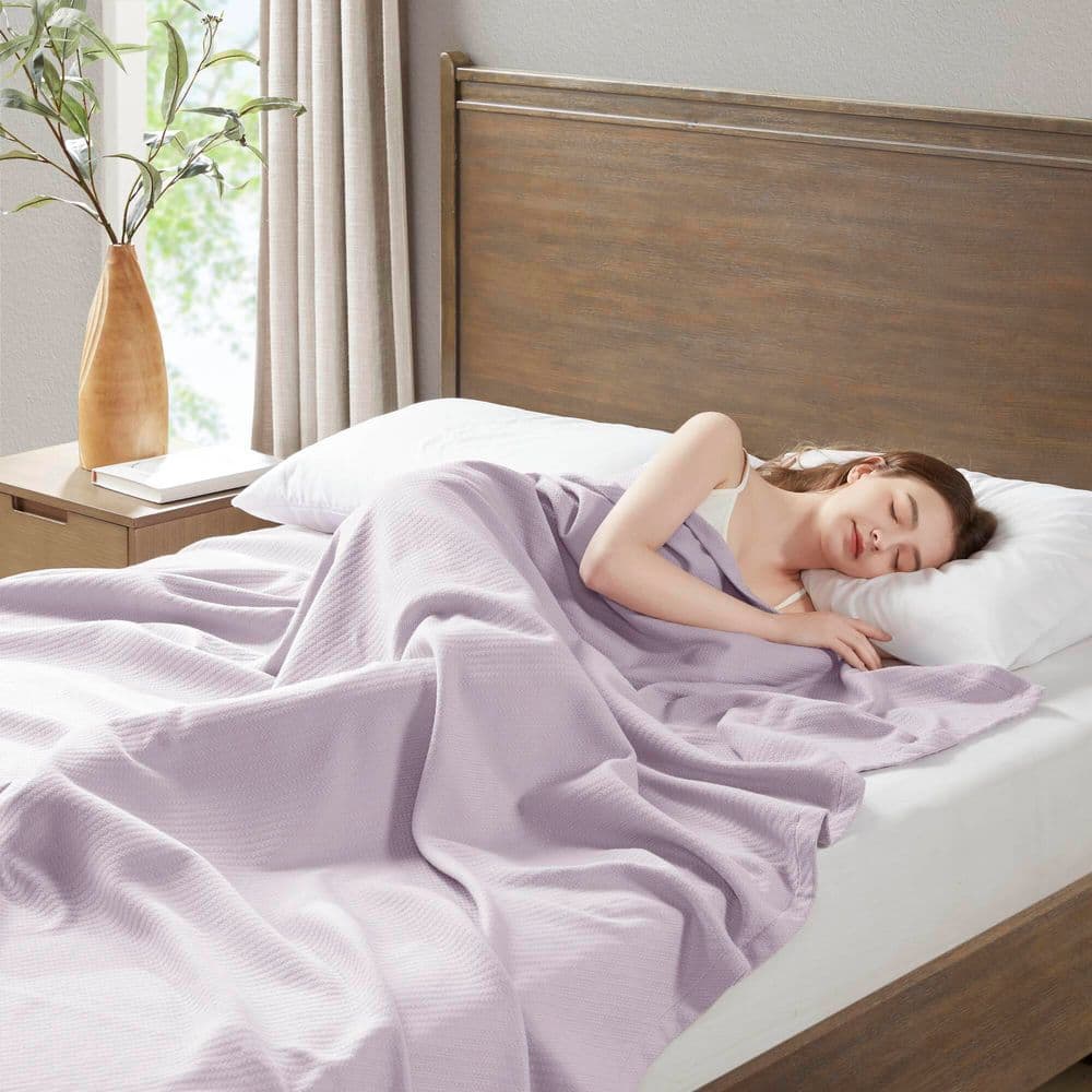King Lilac Liquid Cotton Machine Washable Blanket