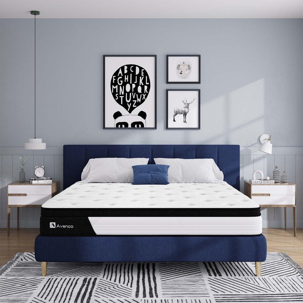 Avenco 10 in. Medium Firm Hybrid Pillow Top Mattresses, Strong