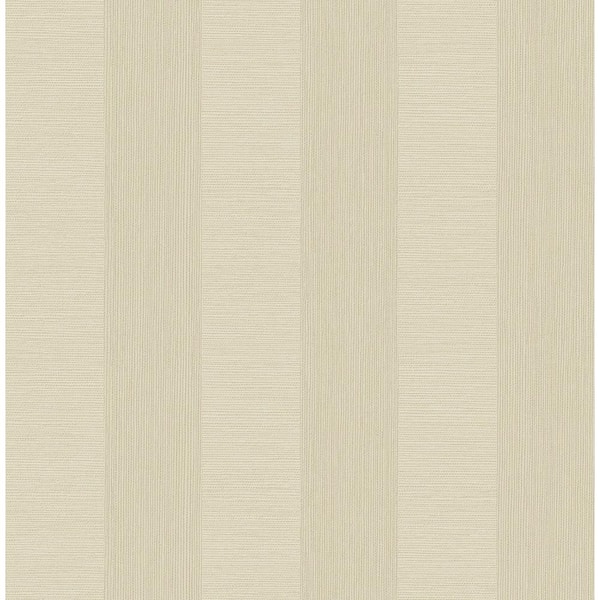 A-Street Prints Intrepid Champagne Faux Grasscloth Stripe Paper Strippable Wallpaper (Covers 56.4 sq. ft.)