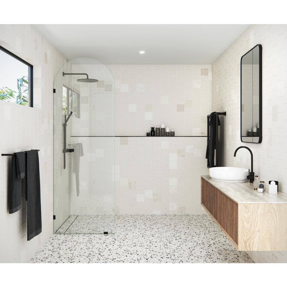 Venus 30" x 86.75" Frameless Glass Shower Panel with Oil Rubbed Bronze Hardware