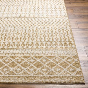 Alois Yellow Geometric 5 ft. x 5 ft. Indoor Square Area Rug