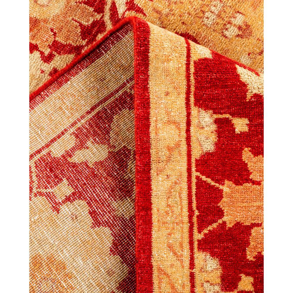 Handmade Red Wool Rectangular Area Rug 6'0" x 9'2"