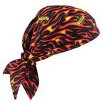 Chill-Its 6710 Flames Evaporative Cooling Bandana Triangle Hat - Polymers, Tie Closure