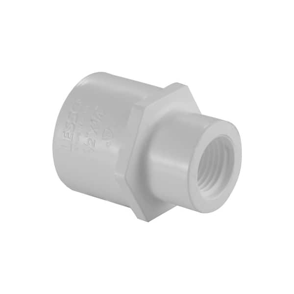 VPC 3/4 in. x 1/2 in. PVC Schedule 40 Hub x FPT Adapter Fitting