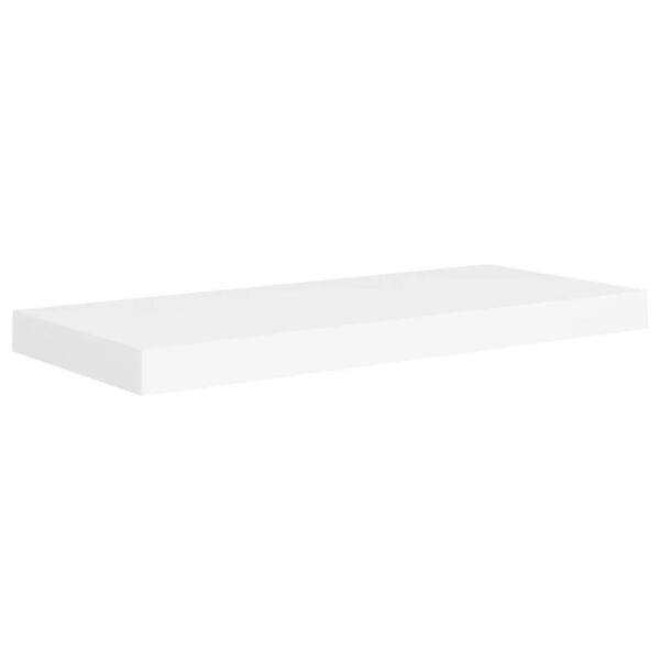 Cubilan 9.3 in. x 23.6 in. x 1.5 in. White MDF Floating Decorative Wall Shelves