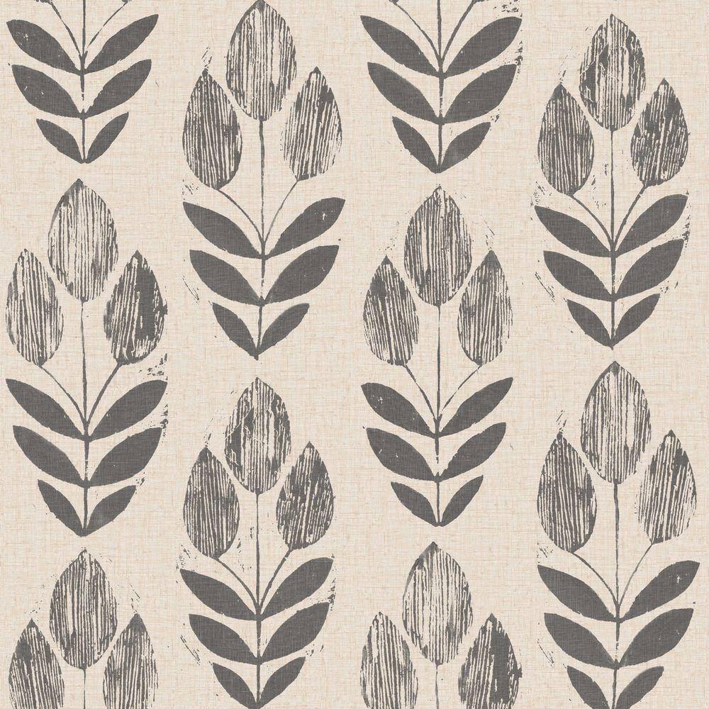 Black 36-Inch x 288-Inch Beacon House 282-65409 Madison Florals Wallpaper 