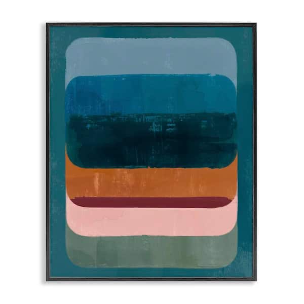 Stupell Industries Southwestern Inspired Pattern by Victoria Barnes Black Framed Abstract Giclee Art Print 14 in. x 11 in.