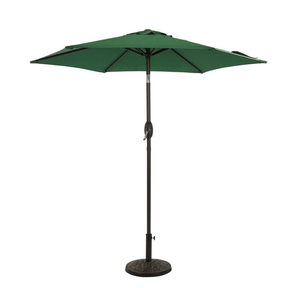 7.5 ft. x 7.5 ft. 50 Plus UPF Crank Tilt Aluminum Patio Market Umbrella wit