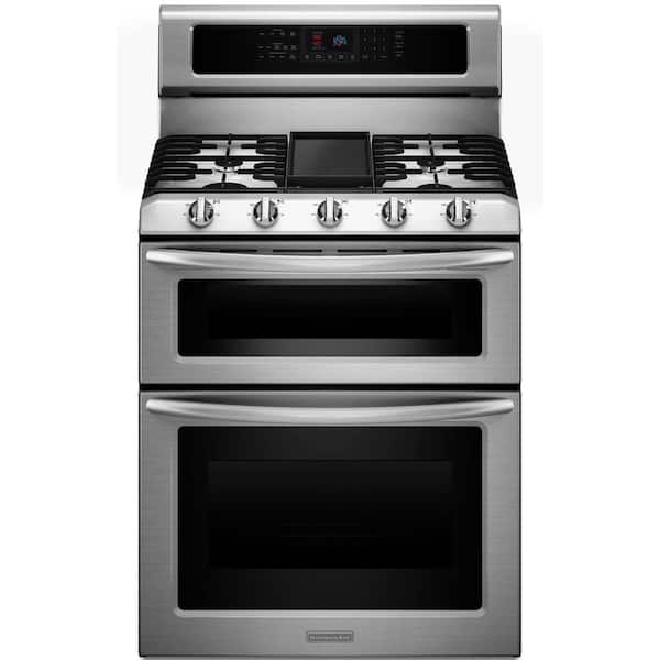 KitchenAid Architect Series II 6.7 cu. ft. Double Oven Dual Fuel Range with Self-Cleaning Convection Oven in Stainless Steel