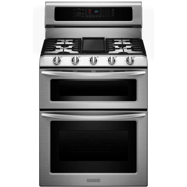 KitchenAid Architect Series II 6.7 cu. ft. Double Oven Dual Fuel Range with Self-Cleaning Convection Oven in Stainless Steel