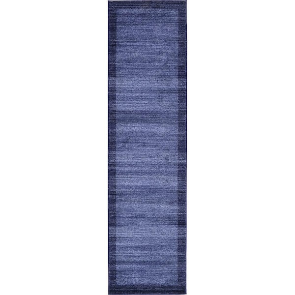 Del Mar Abigail Navy Blue 2' 7 x 10' 0 Runner Rug