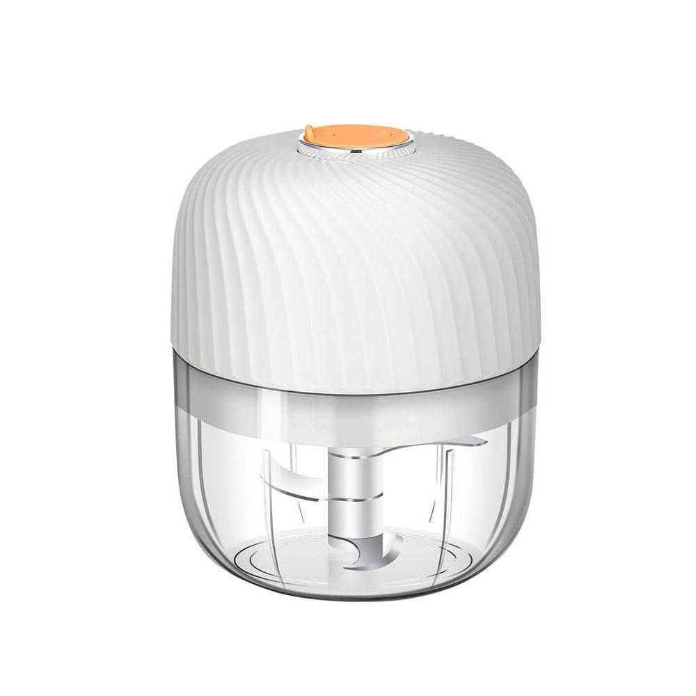 Lynzavix Mini Electric Garlic Chopper Compact White Vegetable