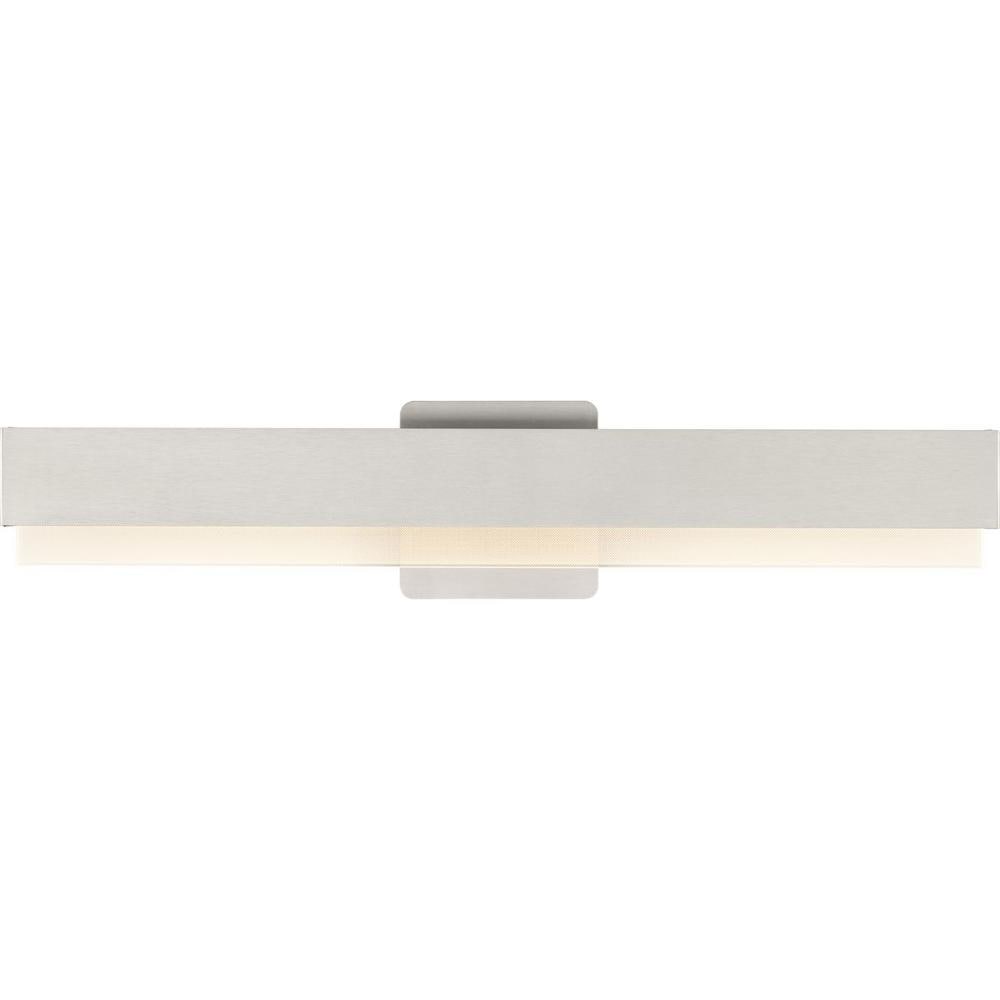Brushed Nickel 24" LED Linear Vanity Light with Acrylic Shade