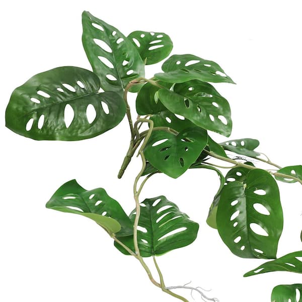 36 in. Artificial Swiss Cheese Philodendron Monstera Leaf Vine