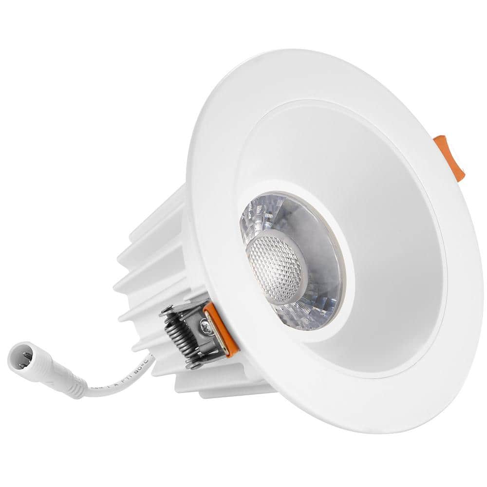 4-Inch White Aluminum LED Recessed Downlight with Junction Box