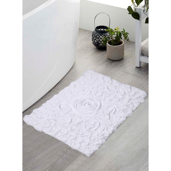 HOME WEAVERS INC Bell Flower Collection 100% Cotton Tufted Bath Rugs ...